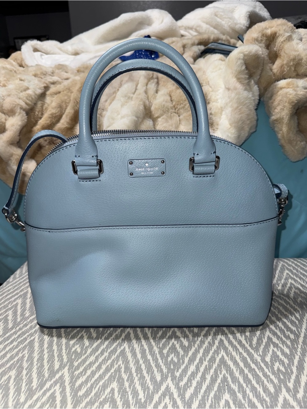 kate spade powder blue dome satchel